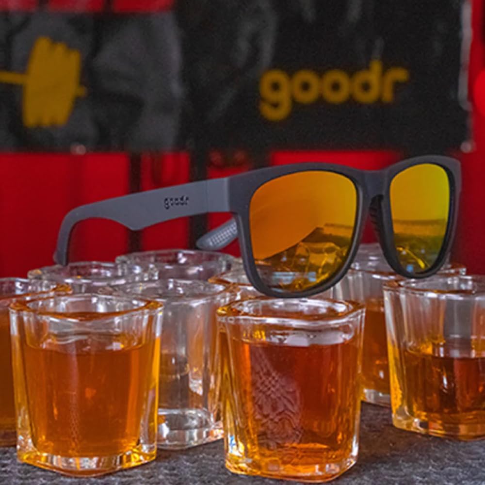 Goodr Sunglasses BFG Series Polarized UV No Color Mirror for Men and for Mountain Outdoors Bourbon [goodr] Lightweight, Lenses, Protection,