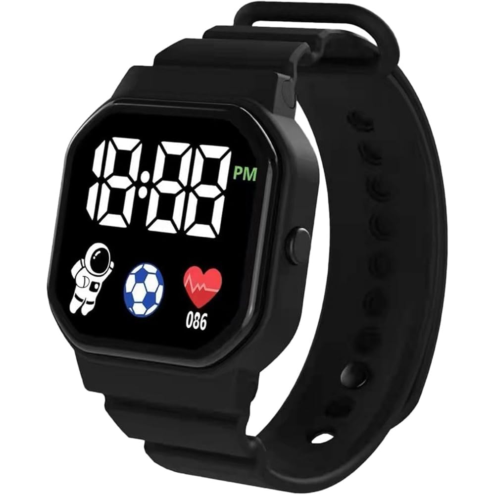 Kids Digital Sports Watch Waterproof LED Silicone Wristwatch Comfortable Design