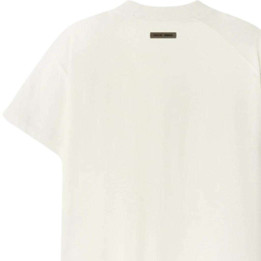 Fear of God Essentials Embroidered Classic Tee Ivory Women Tops Cream 125HO255862FW