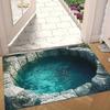 Deep Sea Secret Garden Living Room Rug Rock Pattern Non-slip Water Absorbent Entrance Hall Home Decor