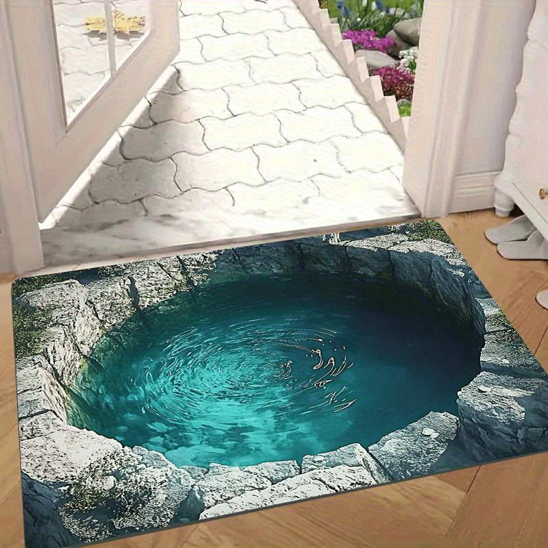 Deep Sea Secret Garden Living Room Rug Rock Pattern Non-slip Water Absorbent Entrance Hall Home Decor