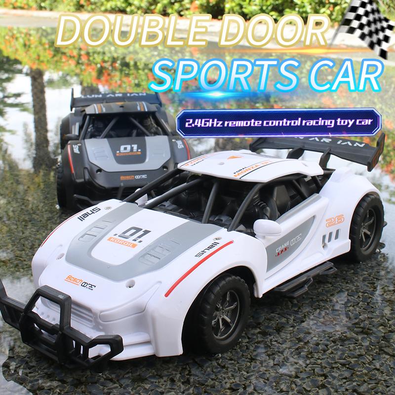 Children Toys Rc Car 2.4 G 1/14 High-Speed Double Door Open Remote Control Car Model Simulation Electric Machine Christmas Gift