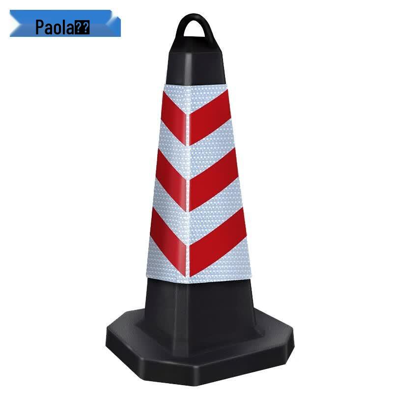 Paola Reflective Square Base Rubber Traffic Cone