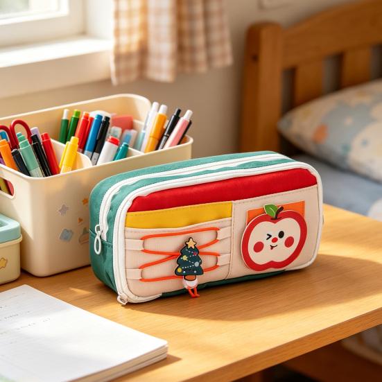 Käseförmiges Federmäppchen für Schüler Große Kapazität Schreibwarentasche für Mittel- und Grundschule Multifunktional Einzigartiges Geschenk für den Schulanfang