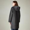Women's Retro Hooded Mid-Length Wool Blend Coat