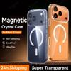 Transparent Soft Phone Case For iPhone 17 Pro Max Air 13 12 Mini 14 15 Plus 11 16 Pro For Magsafe Wireless Charge Magnetic Cover