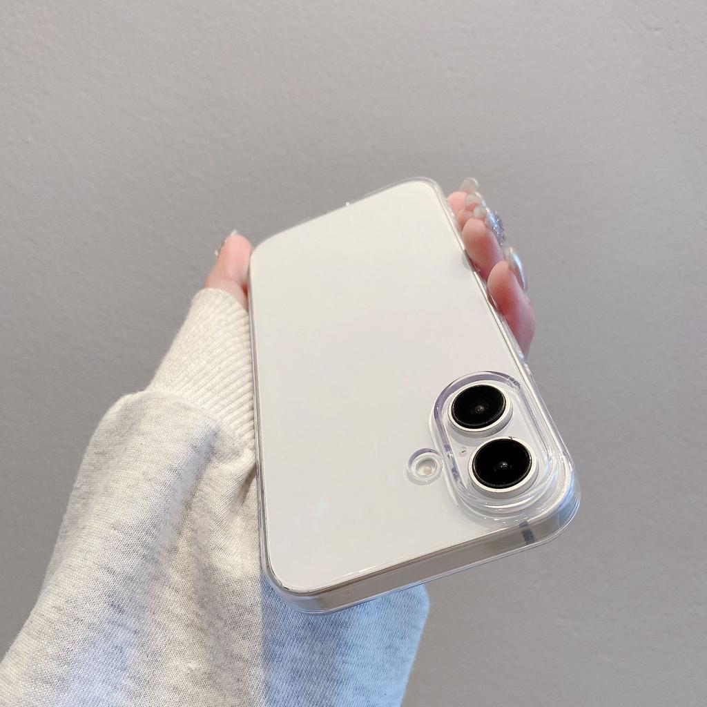 Luxury Transparent Hard PC Phone Case For iPhone 17 16 15 14 13 12 Mini 11 Pro Max X XR XS 7 8Plus Shockpoof Crystal Clear Cover