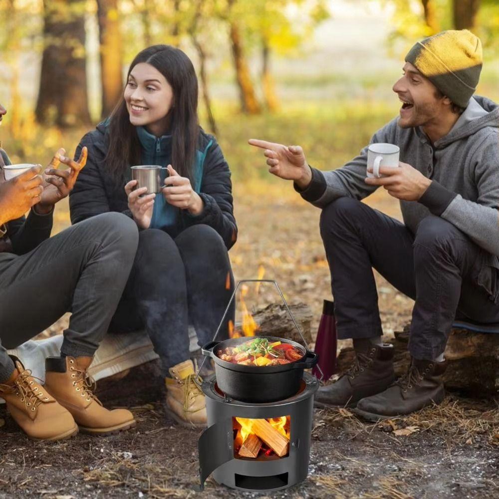 Stufa a Legna Ispessita per Preparare il Tè, Riscaldamento, Cottura, Barbecue all'Aperto, Uso Domestico