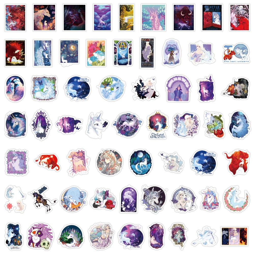 60 New The Last Unicorn Graffiti Stickers DIY Decorative Notebook Guitar Waterproof Stickers