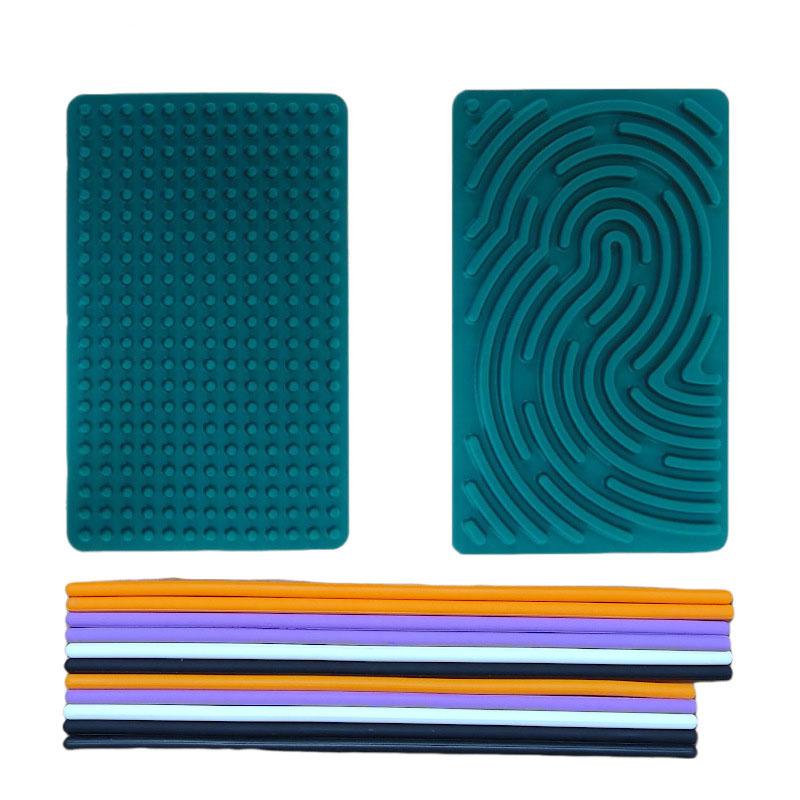 

Сенсорная доска для активности, двухсторонняя, портативная, детская, силиконовая, успокаивающая игрушка, снимающая стресс, беспокойство, СДВГ, аутизм