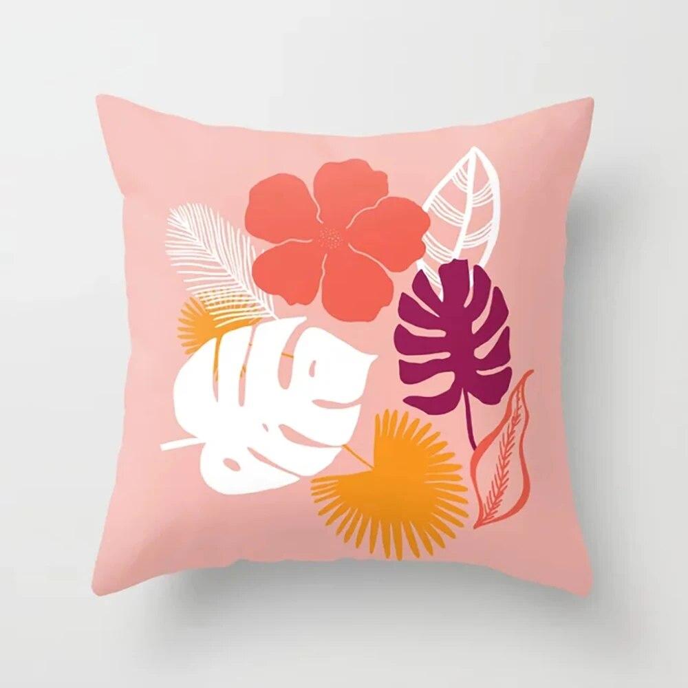 Home Decor Pillowcase Colorful Texture Alphabet Pattern Printed  for Bedroom Living Room