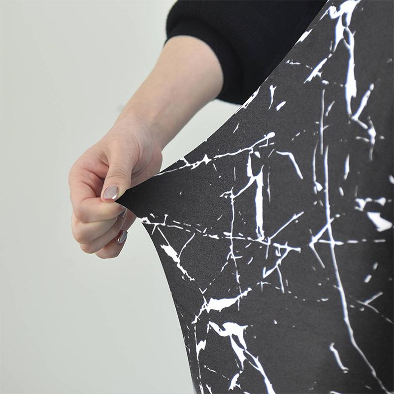 Cover For A Chair With A Black Marble Pattern