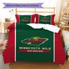 Minnesota Wild Pattern Bedding Set Quilt Cover Pillowcase Home Decor Gift (1 * Duvet Cover + 2 * Pillowcase, Without Core)