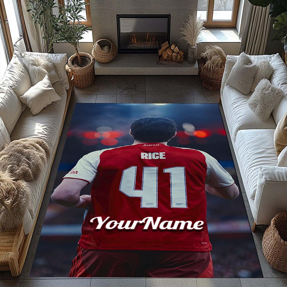 Arsenal Personalized Name Floor Mat Perfect for Living Rooms Dining Room Bedrooms Balcony Anti-slip Rug Anime Office Decor