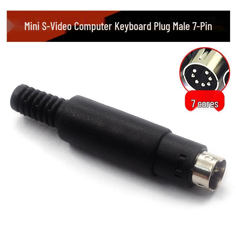 PS2 Male Mini DIN 3-8 Pin Soldering Wire Keyboard Plug