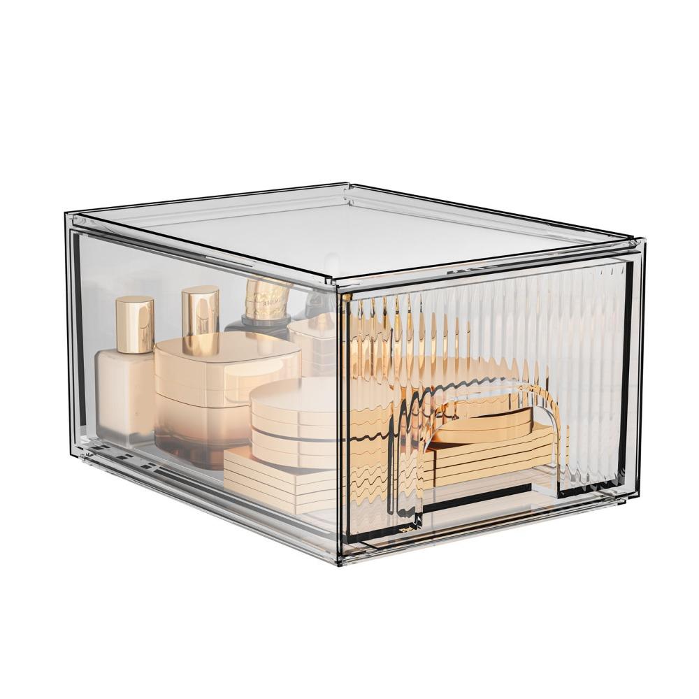 

Acrylic Cosmetics Storage Box Dustproof Makeup Storage Drawers Drawer Type Storage Box Bathroom прозрачный