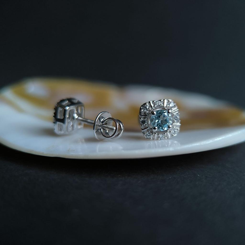 Серебряные серьги с натуральным топазом 0.89ct (2188513)
