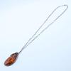 SV925 925 Amber Chain Necklace SilverUsed