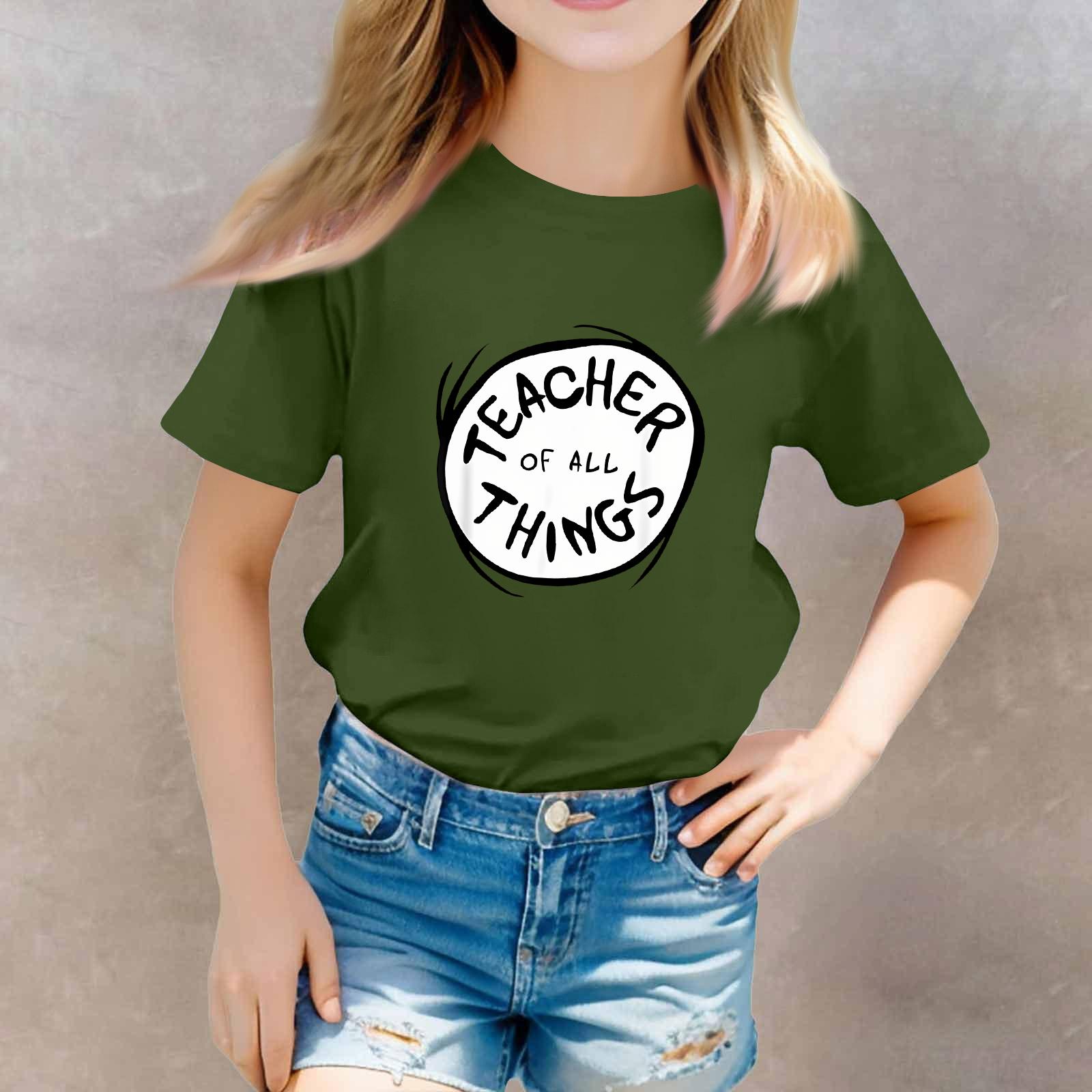 

Toddler Boy And Girl T-Shirts Kids Top Girls Printed Short Sleeved T-shirt 140