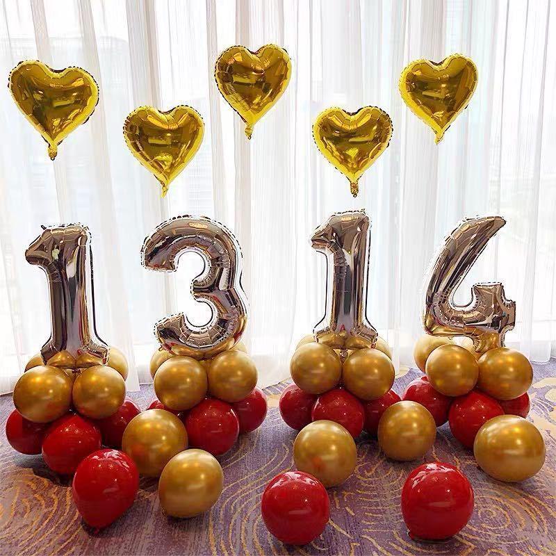 Honeymoon Room Wedding Scene Decor Set: Love Letter Balloons & Transparent Boxes