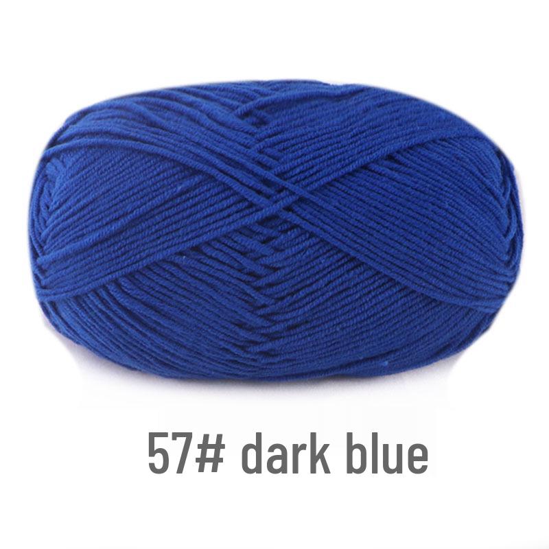 Su He 4-Strand Combed Cotton Yarn for Handmade Knitting: DIY Milk Cotton for Dolls, Cushions, and Blankets.