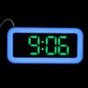 Digital Dual Clock Dimmable RGB   Volume Weekday Weekend Mode 12 24Hr with Snooze Compact for Bedroom Bedside Tabletop
