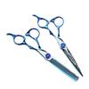 6.0-Inch Blue Damascus Hair Cutting Scissors