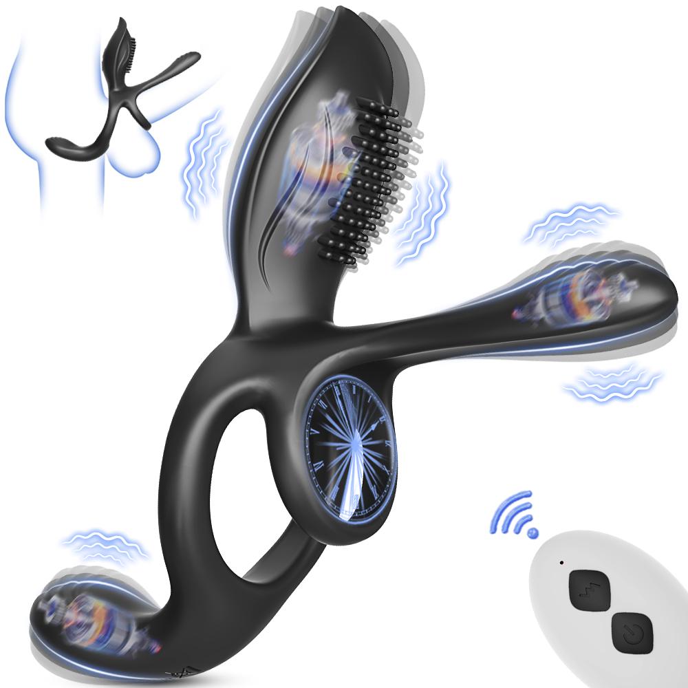 Remote Control Vibrator Cockring Cock Penis Ring for Men Delay Ejaculation Penisring Anal Stimulator Adult Sex Toys for Men