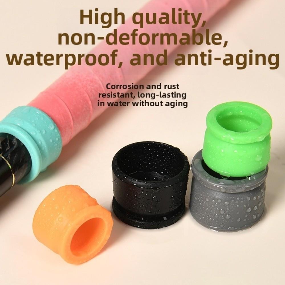 10pcs Anti-Skid Design Fishing Rod Stop Ring O-Ring Type Silicone Rod Ring Fishing Rod Protection