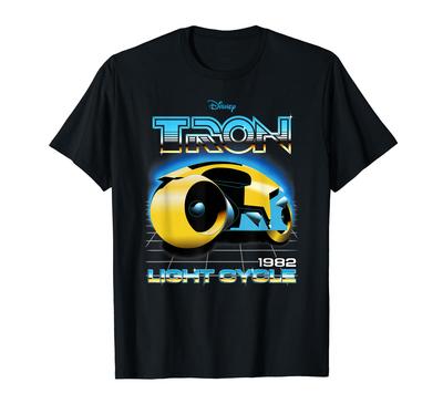 Disney Tron Light Cycle 1982 Futuristic Poster T-Shirt