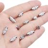 50pcs 50pcs Barrel Clasps 12x4mm Brass Screw Cord End Caps  DIY Jewelry Craft Making