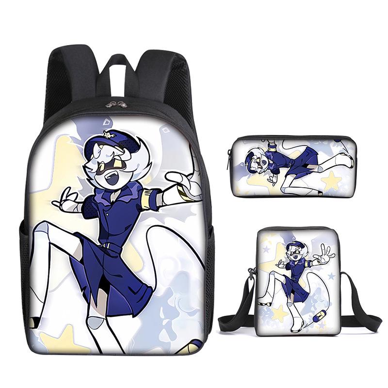Droni Killer Novità Classici Stampa 3D Set da 3 pezzi Zaino Scolastico per Studenti Zaino per Laptop Zaino a Spalla Inclinata Astuccio