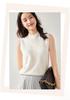 Women's Cashmere Sleeveless High-Neck Knit Vest - Soft Glutinous Solid Color Base Layer