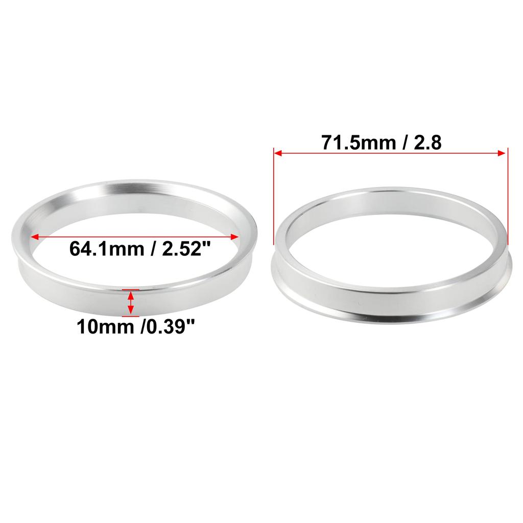 X AUTOHAUX Hub Ring 71.5mm/64.1mm Wheel Hub Ring Hub Centric