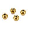 30/50pcs 4 5 6 8 mm PVD Stainless Steel Spacer Beads Never Fade Round Necklace Beads For DIY Bracelet Findings Jewelry Making