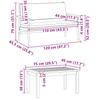 Garden Sofa Set 3 Pcs Brown 120 X 65.5 X 79 Cm Solid Acacia Wood
