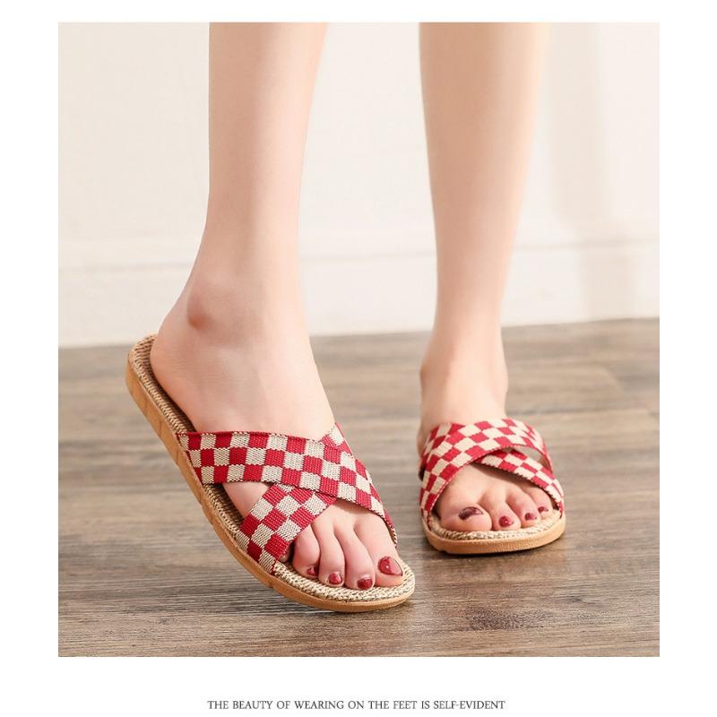 Fashion Summer Linen Slippers for Women