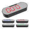 Alarm Clock LED Digital Display Makeup Mirror USB Battery Clock for Children Elderly Bedroom Office 