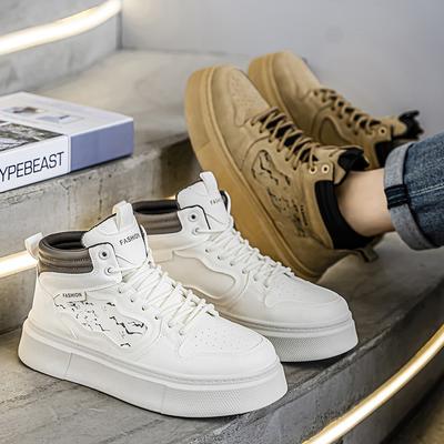 Herren Lässig Vier Jahreszeiten Mode High Top Skateboarden Studenten Bequeme Sneaker Jungen Trendige Weiche Sohle Atmungsaktive Schuhe