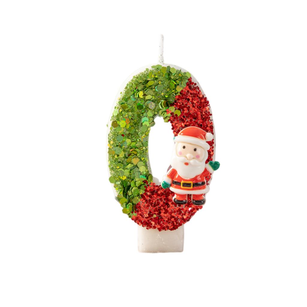 Christmas Happy Birthday Candles For Cakes Decorating Supplies Unscented Number Candles Cake Topper Decorations