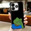 Funny Sad Forg P-Pepe Meme Plating Phone Case For Xiaomi Redmi Note 14 15 Pro Plus 13 12 11 11S 11T 10 9S 9 5G Anti-Fall Airabag