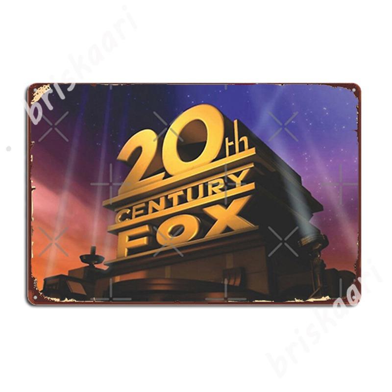 Металлические таблички 20th Century Fox На заказ Клуб Бар Настенная роспись Клуб Жестяная табличка Постеры 20x30cm（7.8x11.8inch）