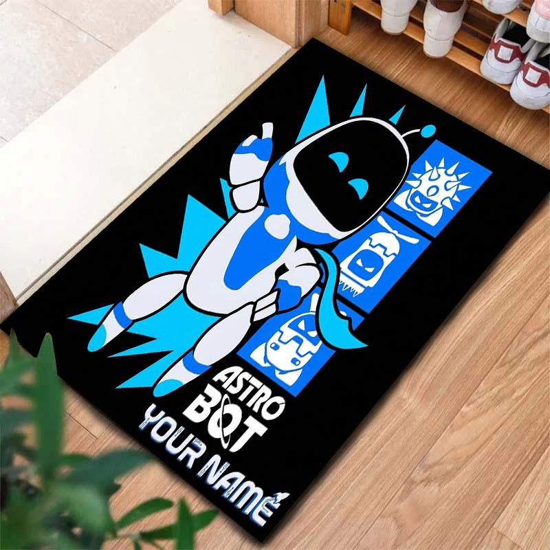 ASTRO BOT Custom Name Carpet Rug for Living Room Bedroom Home Sofa Decoration,Kids play Non-slip Floor Mat