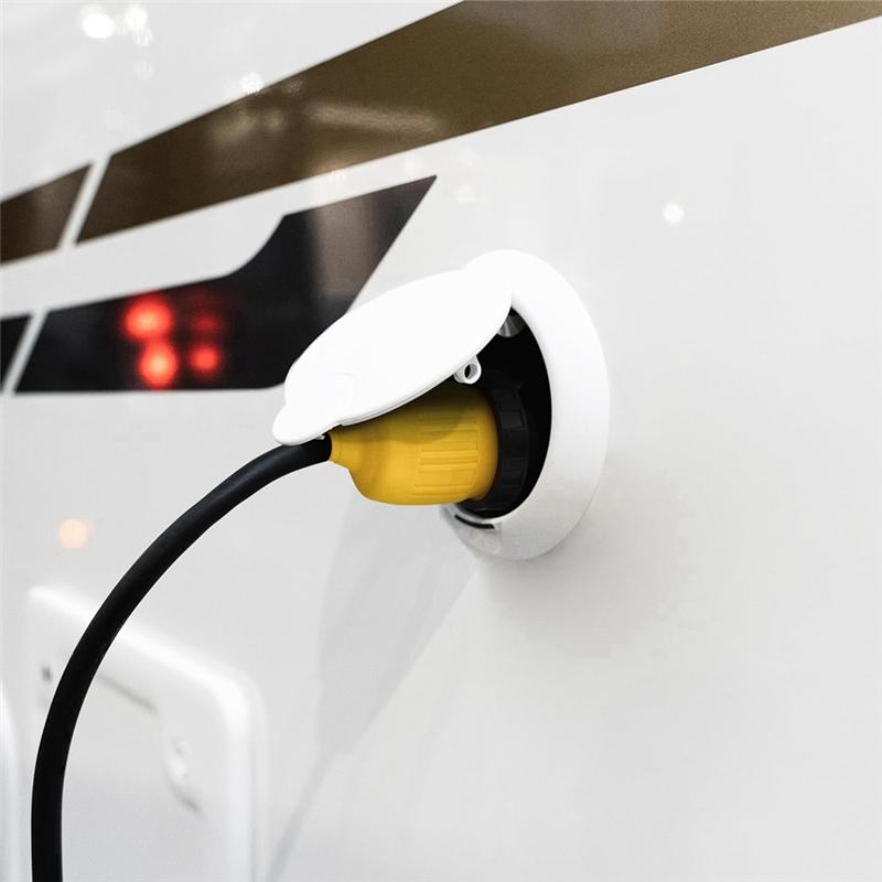 A03E-RV 50 Amp 125V/250V AC Power Inlet Plug Female Twist Locking Connector Black