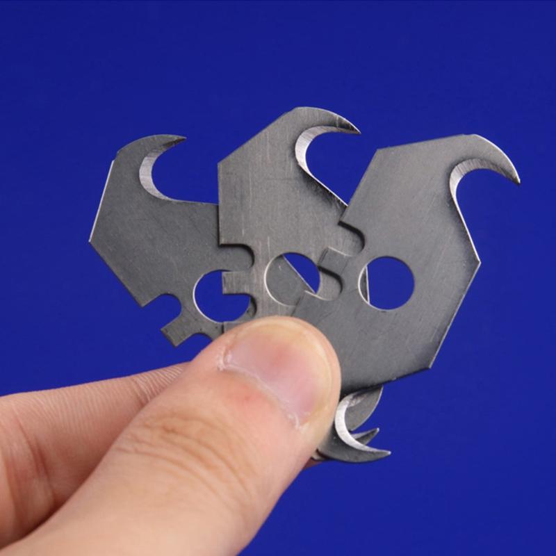 10 Pcs Heavy Duty Steel Hook Bladesfor Cutting Cardboard Leather Linoleum Rope Soft Metal for Trim Various Materials