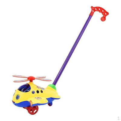 Cartoon-Flugzeug-Spielzeugwagen, pädagogischer Hubschrauber, Handschieben für Kleinkinder