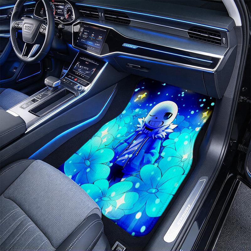 Sans Pattern Black Car Floor Mats Full  Car Mats, XPE Non-Slip And Wear-Resistant Mats Suitable for SUV Interiors