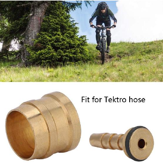 Connecting Insert Kit for Hydraulic Disc Brake Hose - Olive and Mountain Barb, Brass Connection