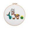 Diy Handmade Embroidery Material Package, Alpaca Cactus Desert Cute Cartoon, European Embroidery, New Product.