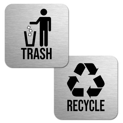 Samolepky na odpad a recyklaci Venkovní Vnitřní Voděodolné Štítky na odpadkové koše a koše pro domácnost, kancelářský odpadový management